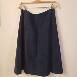 Elegant suede Marine Blue Women's Skirt